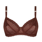 Antigel Exquise En Dentelle Brown 3/4 Cup Balconette Bra