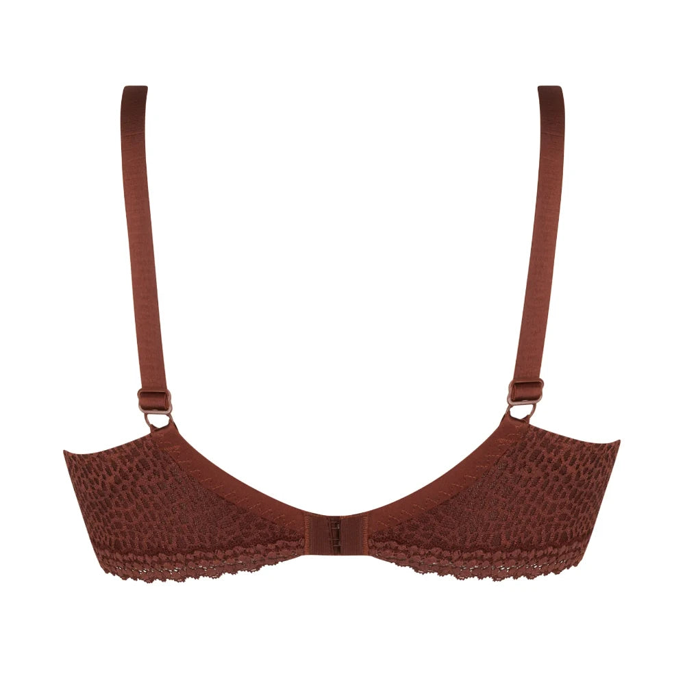 Antigel Exquise En Dentelle Brown 3/4 Cup Balconette Bra Back