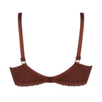 Antigel Exquise En Dentelle Brown 3/4 Cup Balconette Bra Back
