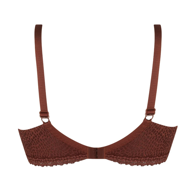 Antigel Exquise En Dentelle Brown 3/4 Cup Balconette Bra Back