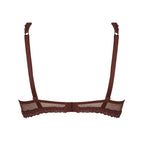 Antigel Exquise En Dentelle Brown Plunge Bra Back