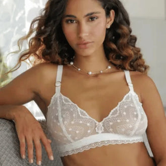 Antigel Je T'Aime A La Folie Ivory Triangle Bra Front