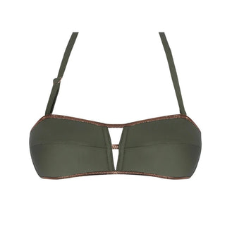 Antigel La Smartissime Khaki Bandeau Bikini Top