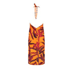 Antigel Swimwear La Melanesia Jaune Banana Plunging Back Maxi Dress Back