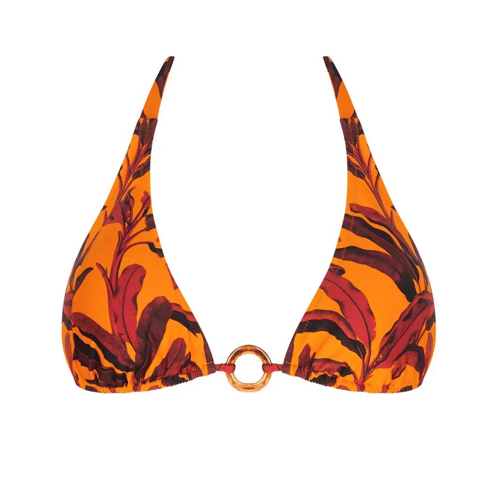 Antigel Swimwear La Melanesia Jaune Banana Triangle Soft Foam with Ties Bikini Top