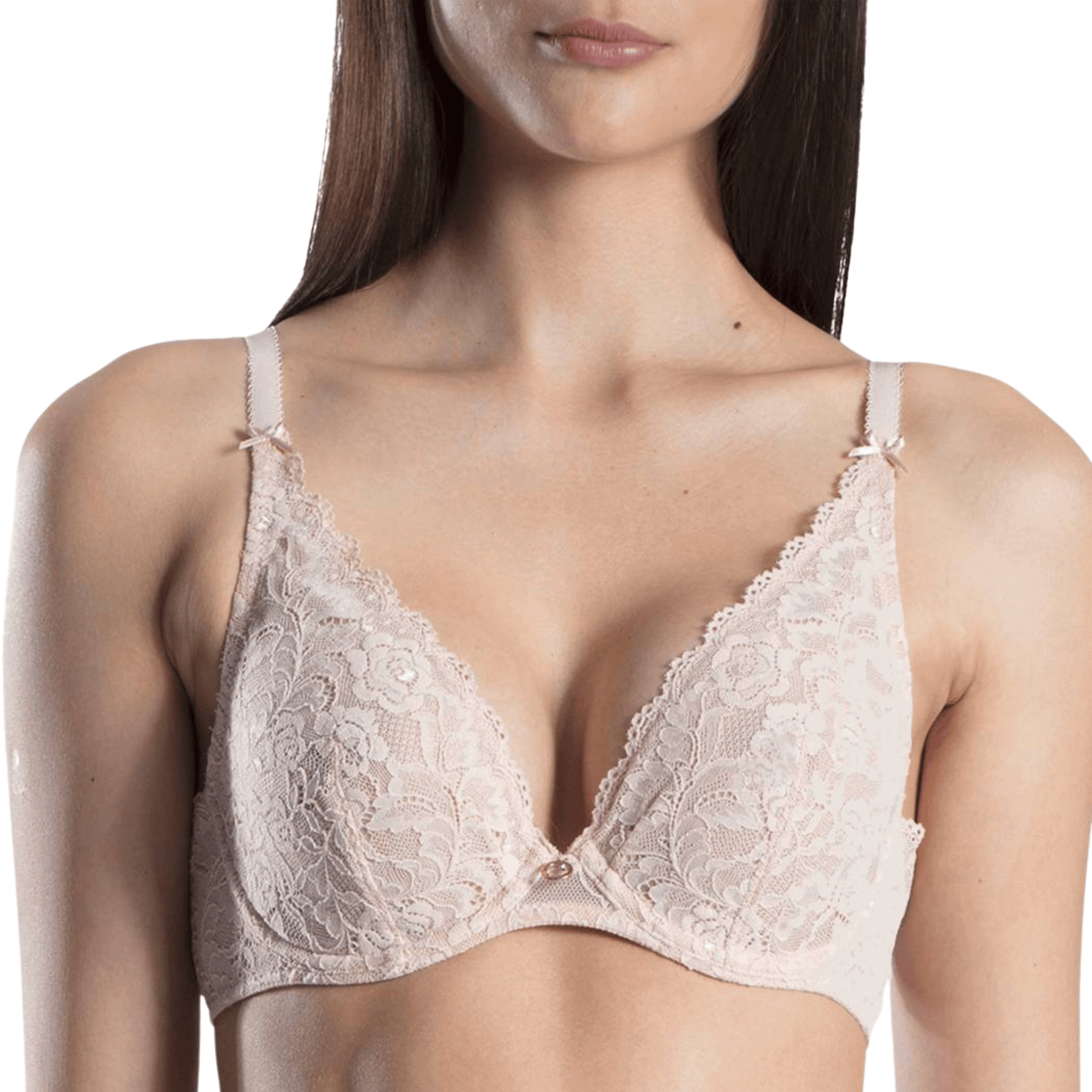 Aubade Rosessence Beige Triangle Bra Front