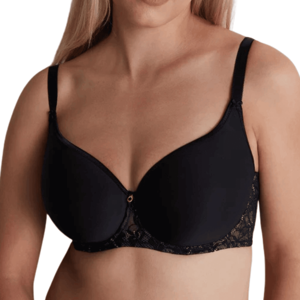 Aubade Rosessence Black T-shirt Bra Front