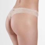 Aubade Rosessence Beige Thong Back
