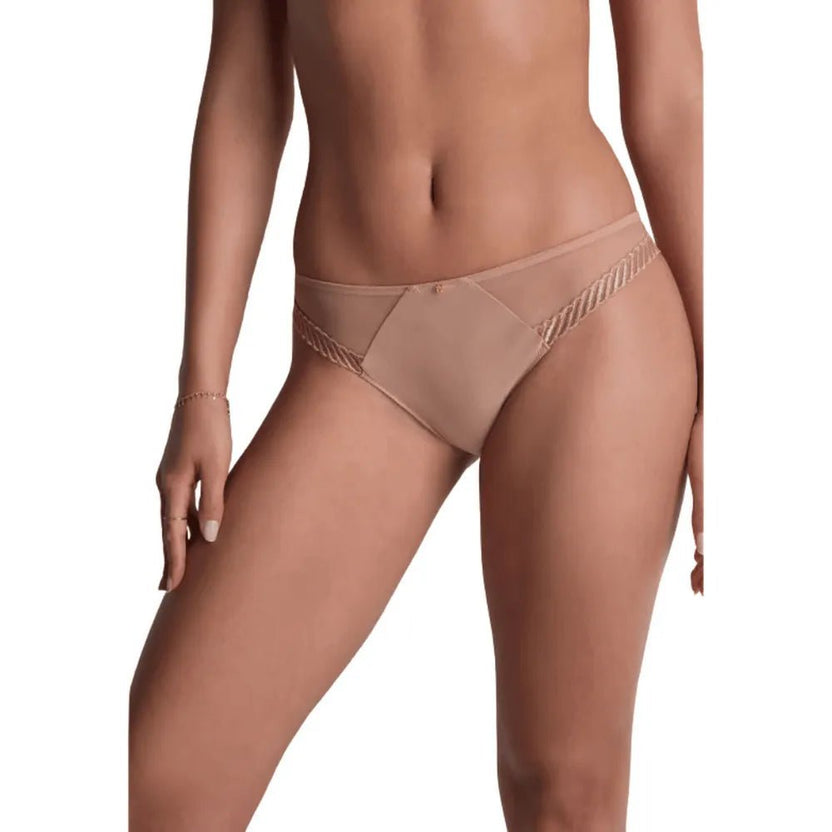 Aubade Sheer Emotion Beige Briefs Front