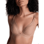 Aubade Sheer Emotion Beige Triangle Bra Front