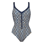 Charmline Seaside Dining Navy Blue Swimsuit