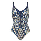 Charmline Seaside Dining Navy Blue Swimsuit