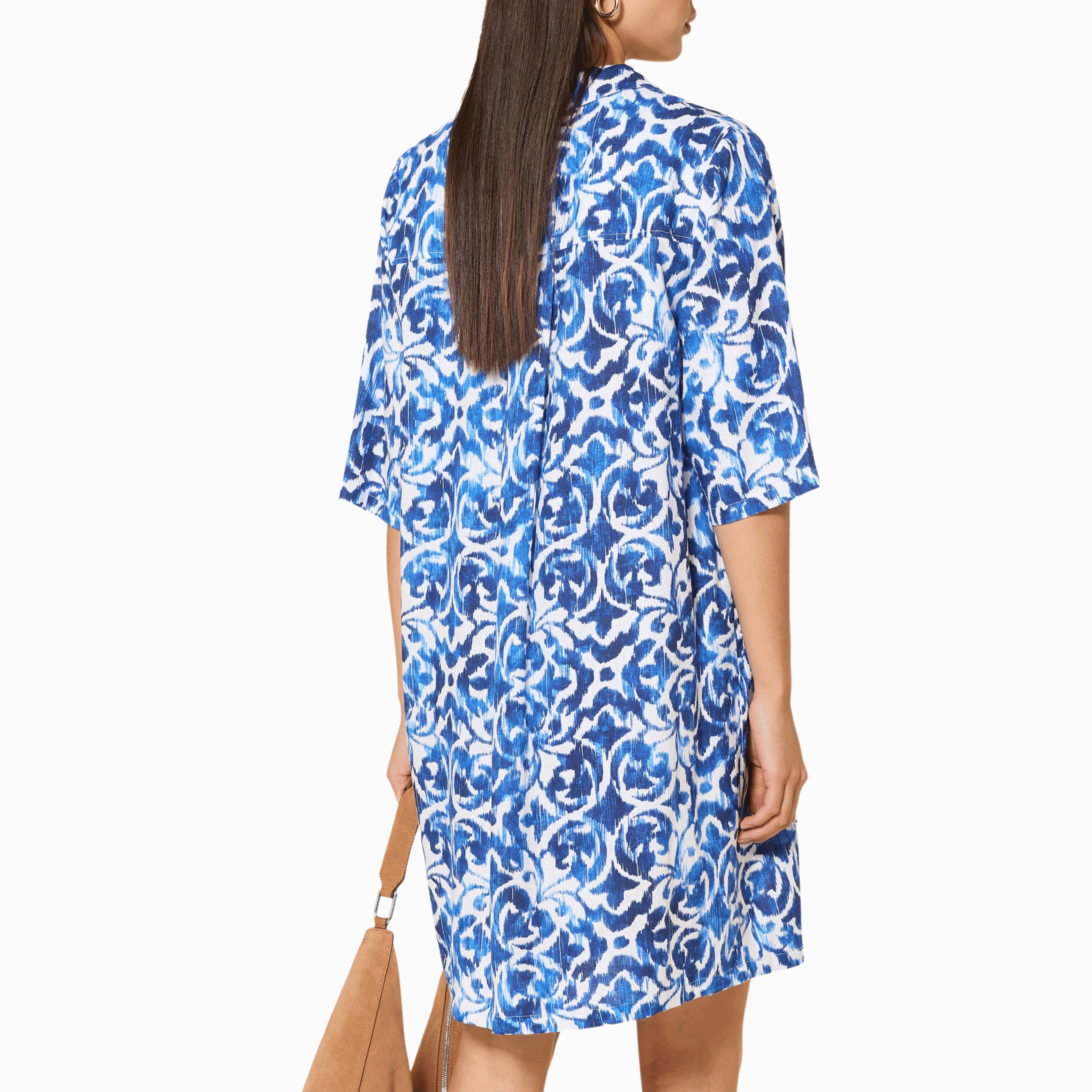 Charmline Aegean Spirit Azure White Blouse Back