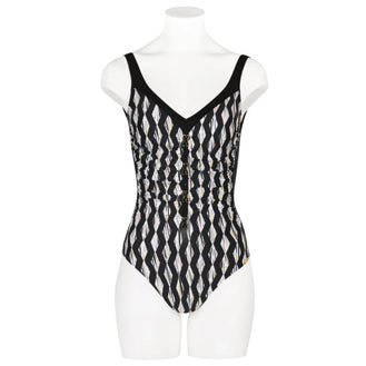 Charmline Gilded Graphic Ruched Swimsuit Front