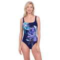 Gottex Navy Blue Water Lily Swimsuit Front