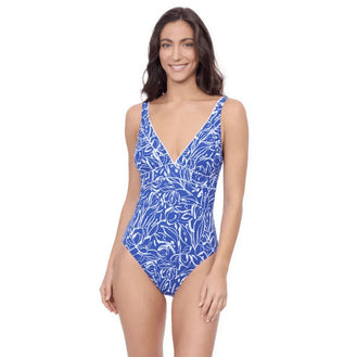 Gottex Tulip Blue Swimsuit Front