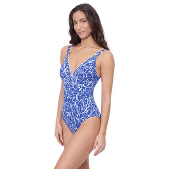 Gottex Tulip Blue Swimsuit Side
