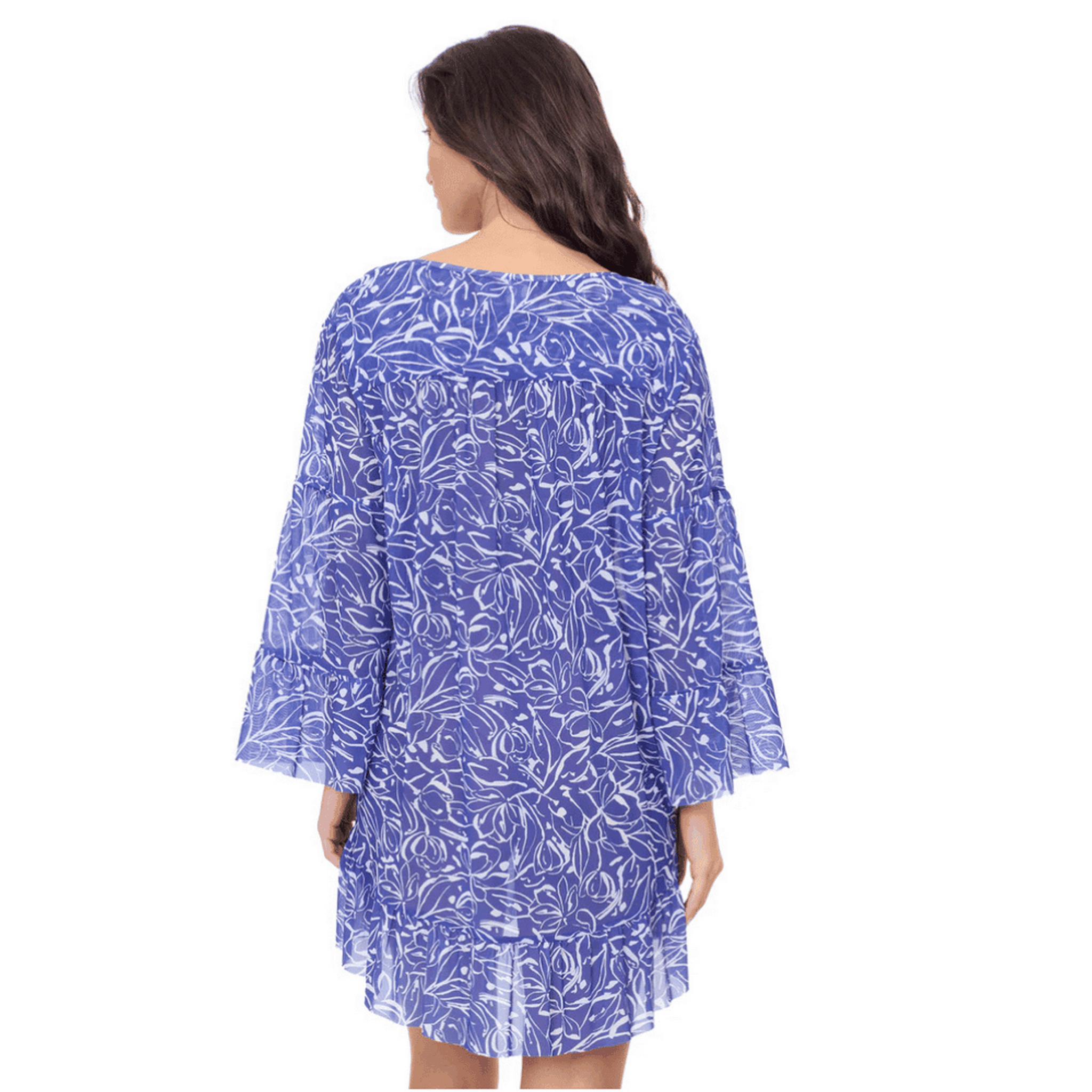 Gottex Tulip Blue Tunic Back