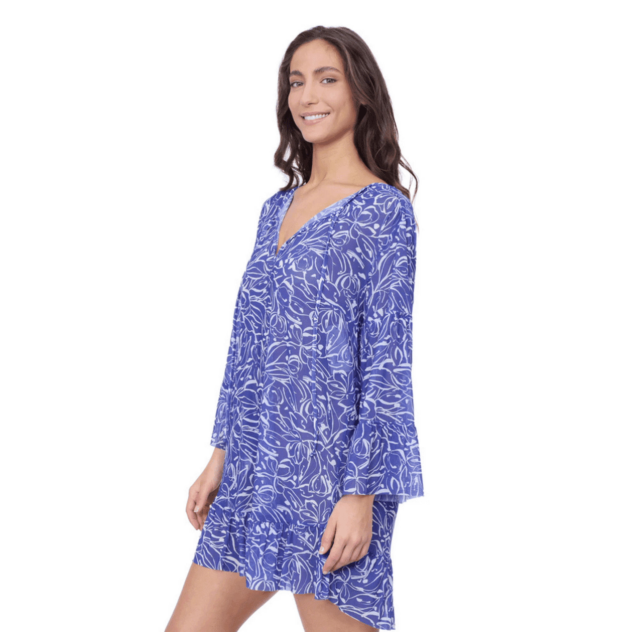 Gottex Tulip Blue Tunic Side