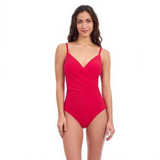 Gottex Tutti Frutti V-Neck Rose Swimsuit