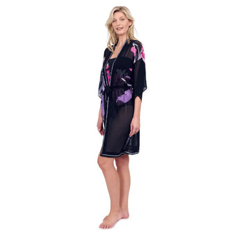 Gottex Water Lily Black Kimono Side