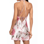 In Bloom Jovie Satin Pink Chemise Set Back