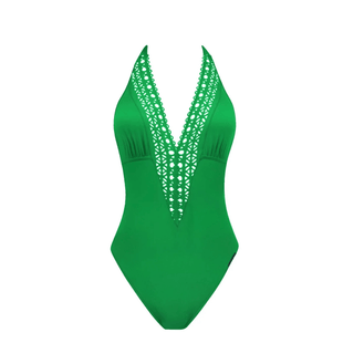 Lise Charmel Ajourage Couture Green  Plunge Swimsuit