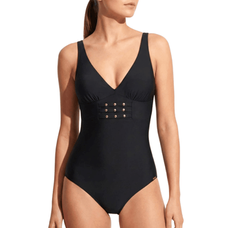Lise Charmel Eclat Rock Black Swimsuit Front