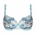 Floral-patterned bra on a white background
