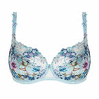 Floral-patterned bra on a white background