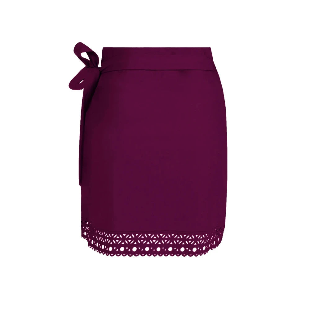 Lise Charmel Ajourage Couture Prune Beach Skirt Back