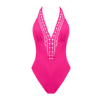 Lise Charmel Ajourage Couture Fuchsia Plunge Swimsuit