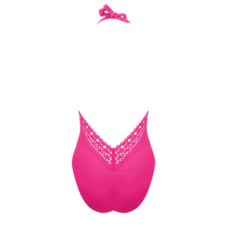 Lise Charmel Ajourage Couture Fuchsia Plunge Swimsuit Back