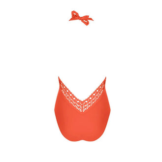 Lise Charmel Ajourage Couture Papaya Plunge Halter Swimsuit