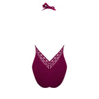 Lise Charmel Ajourage Couture Prune Plunge Swimsuit Back