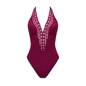 Lise Charmel Ajourage Couture Prune Plunge Swimsuit