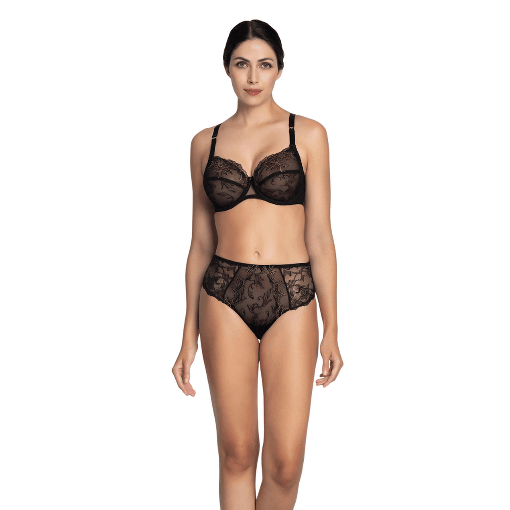 Lise Charmel Charme Secret Black 3 Part Full Cup Bra Front