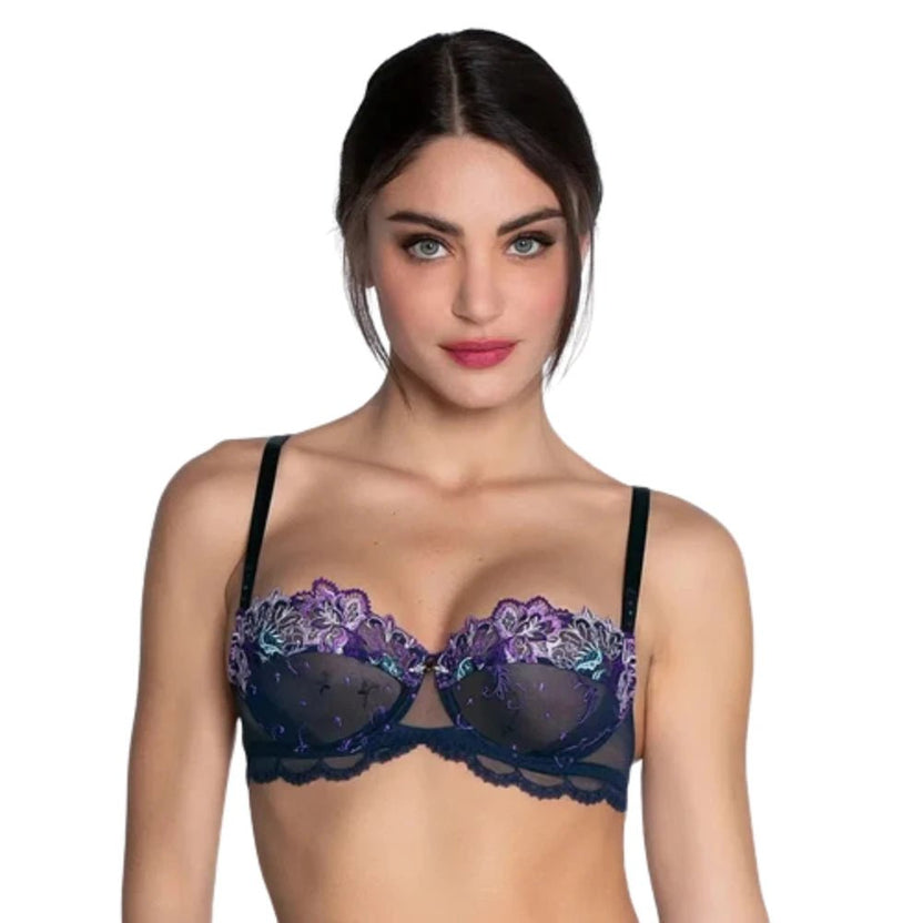 Lise Charmel Deesse Desirs Navy Blue Half Cup Bra Front
