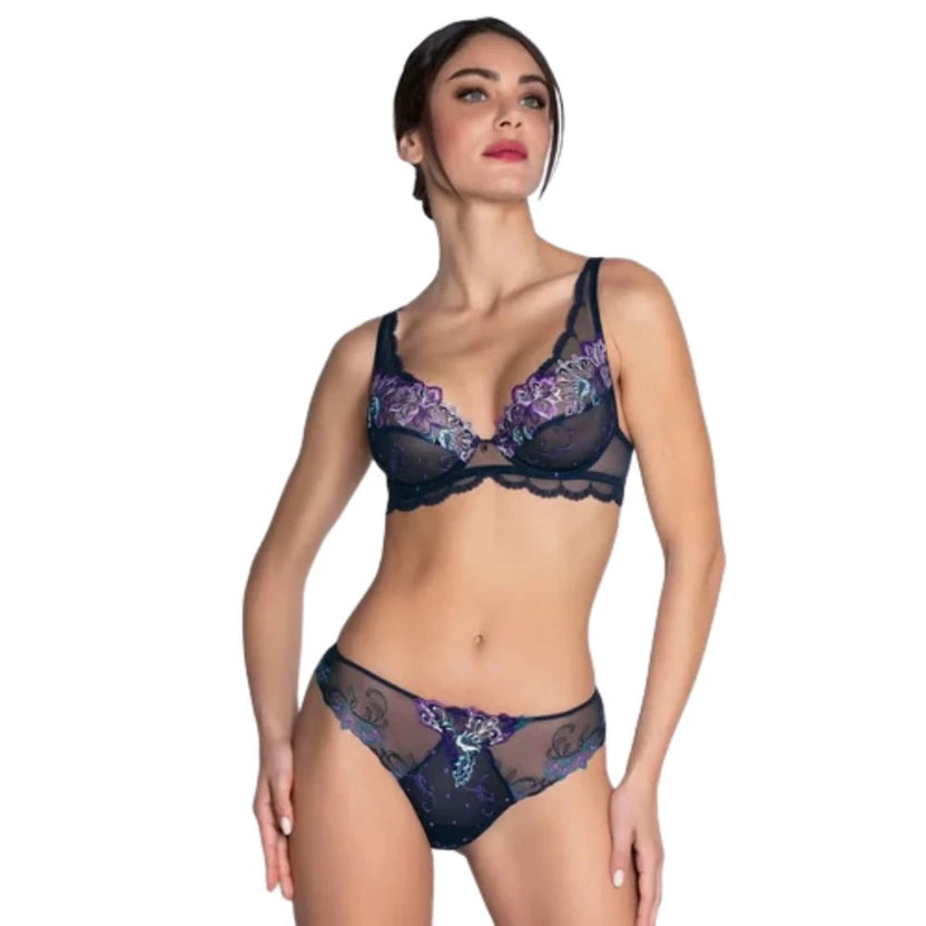 Lise Charmel Deesse Desirs Navy Blue Thong Front