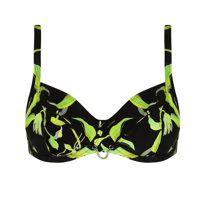 Lise Charmel Fleurs De Nuit Black Bikini Top