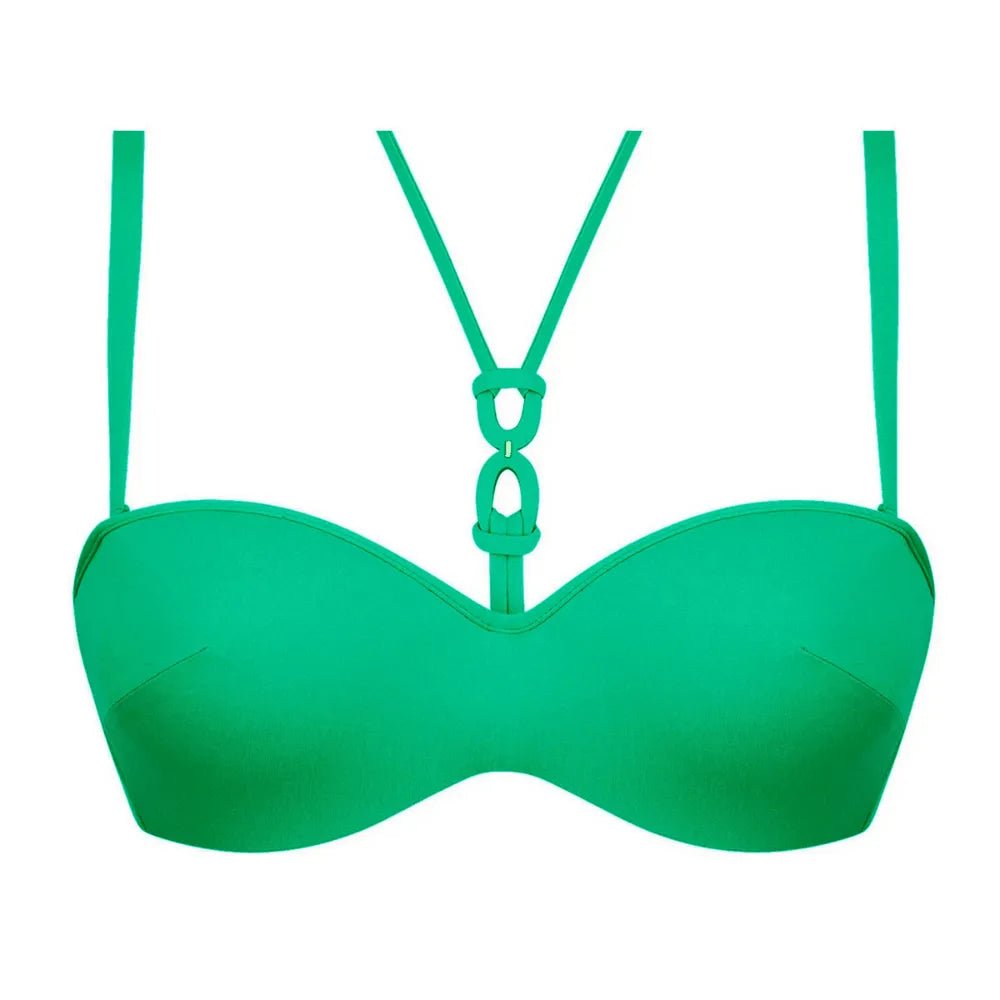 Lise Charmel Grace Infinie Green Bandeau Bikini Top
