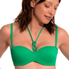 Lise Charmel Grace Infinie Green Bandeau Bikini Top Front