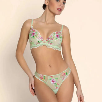 Lise Charmel Libertine En Fleurs Nature Libertine Thong Front