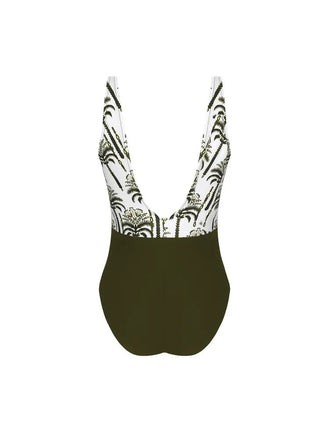 Lise Charmel Palmier Audace Kaki Non Wire Swimsuit Back