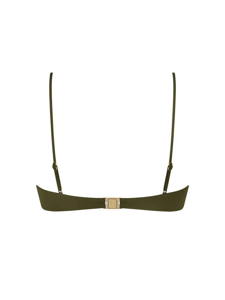 Lise Charmel Palmier Audace Kaki Padded Contour Bikini Top Back