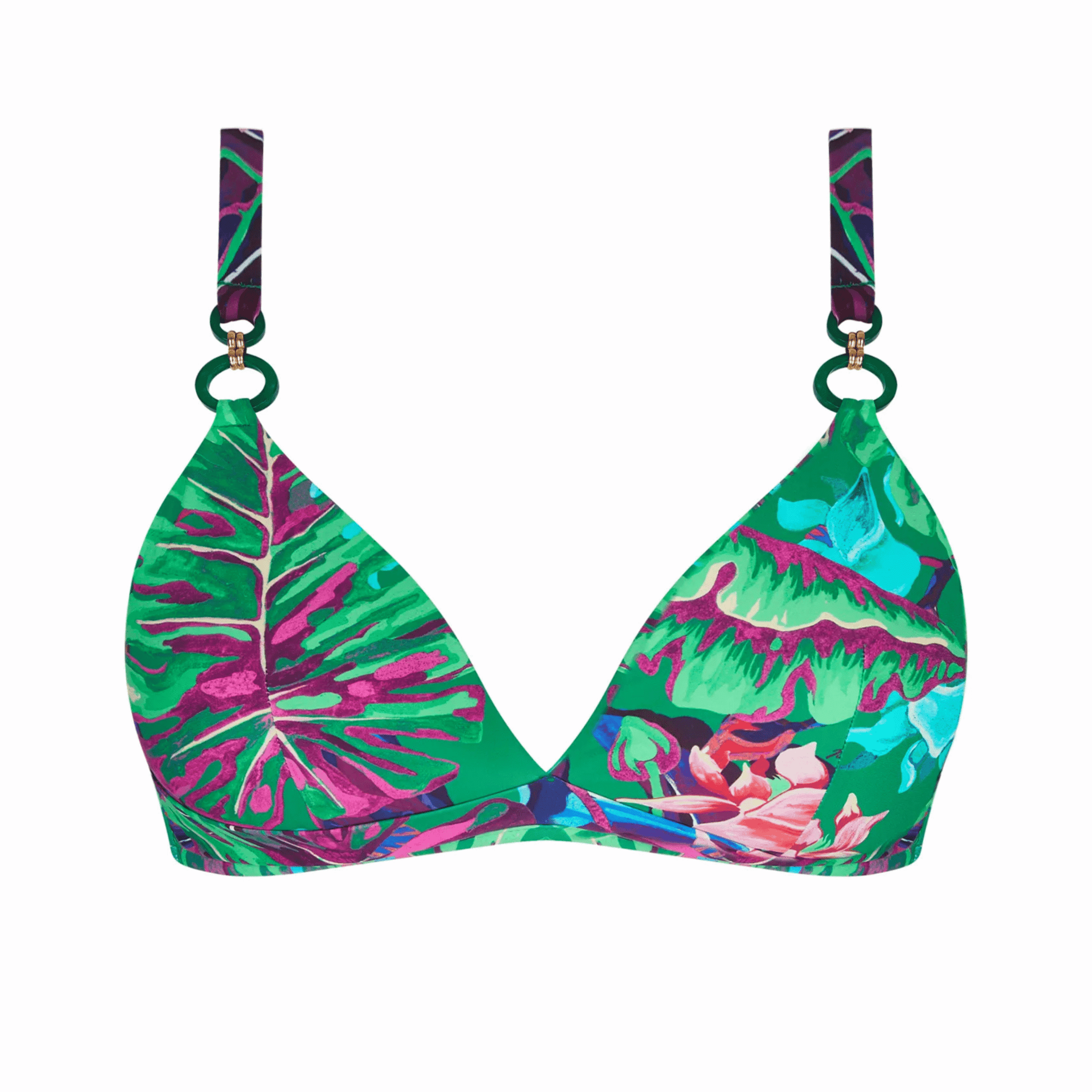 Lise Charmel Paradis Sauvage Green Triangle Bikini Top