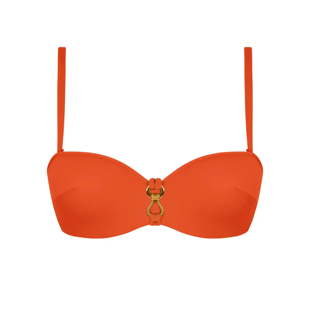 Lise Charmel Sillage Couture Orange Bandeau Bikini Top