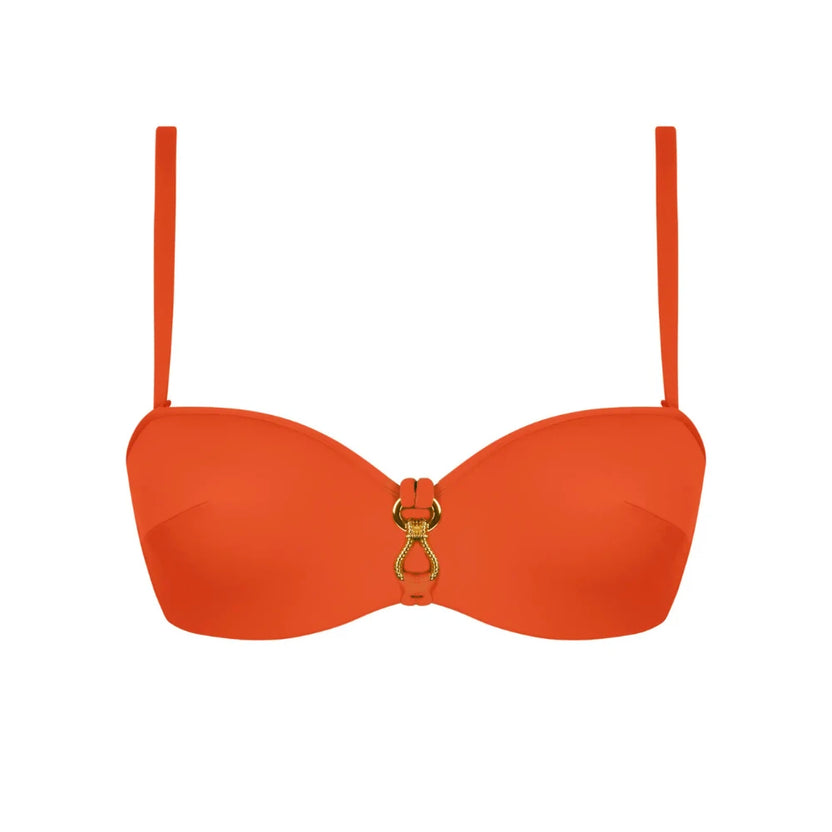 Lise Charmel Sillage Couture Orange Bandeau Bikini Top