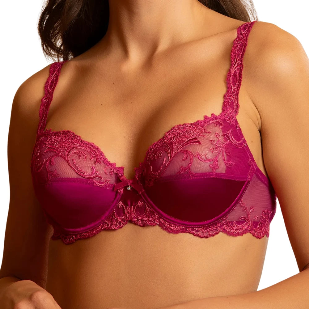 Lise Charmel Splendeur Soie Carmin Full Cup Bra Front