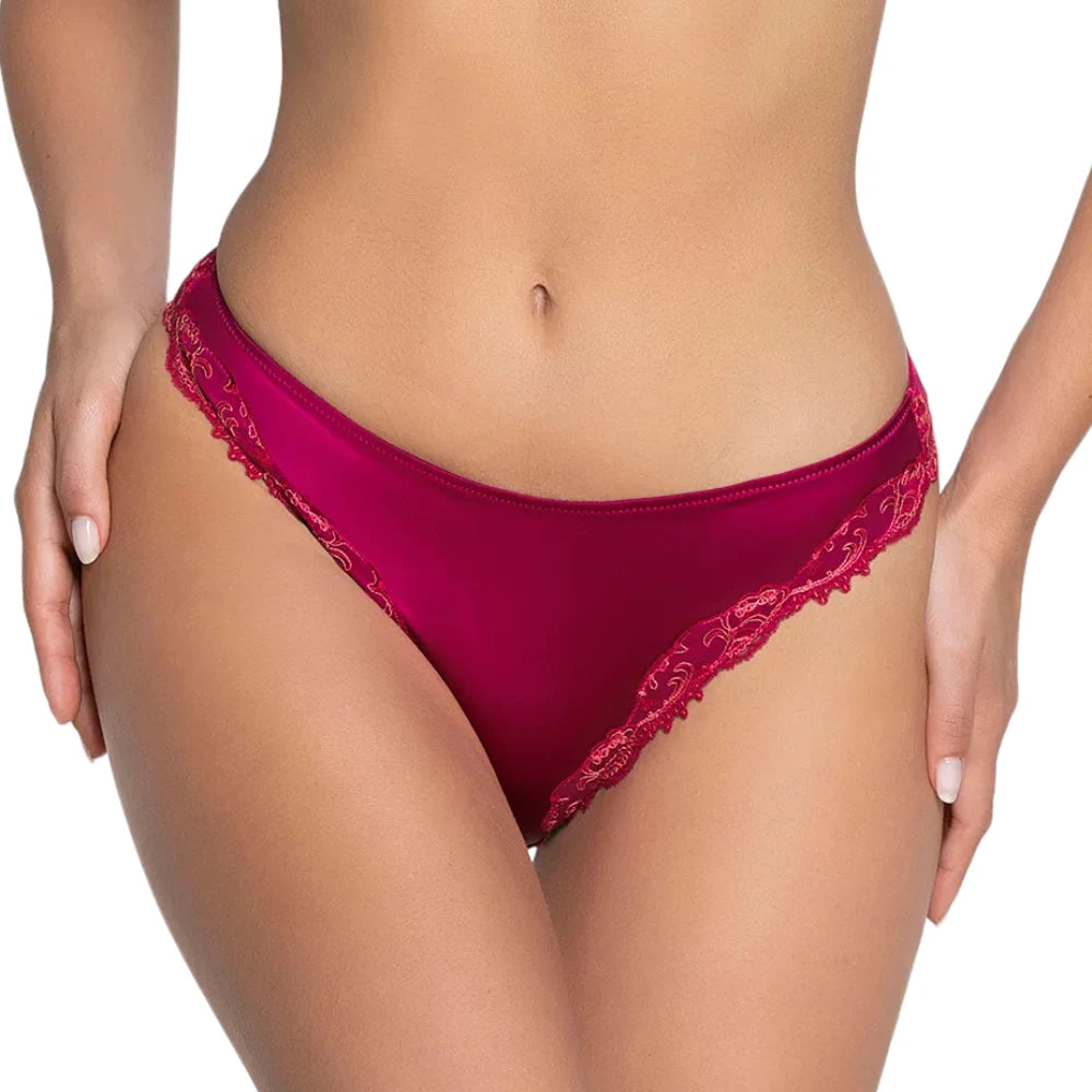 Lise Charmel Splendeur Soie Carmin Italian Briefs Front